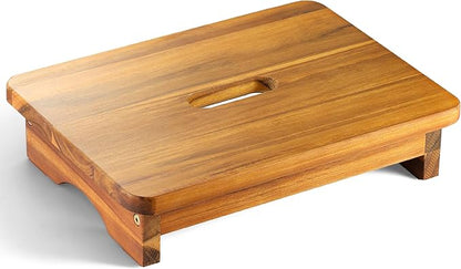 Wooden Step Stool, 3.5'' One Step Stool for Adults, Wooden Bedside Step with 550 Lbs Load Capacity, Heavy Duty/Portable/Nonslip/Durable Construction for Bedroom/Kitchen