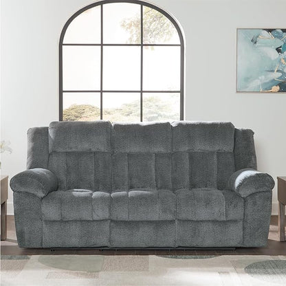 Signature Design by Ashley Tip-Off Modern Wall Hugger Power Reclining Sofa with Adjustable Headrest and USB Ports, Gray