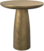 SIMPLIHOME Dominique Metal Table in Antique Brass, 18-inch Round, 19.75-inch Tall, Cast Aluminum Side Table for Living Room, Bedroom, Fully Assembled