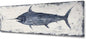 Yihui Arts Indigo Blue Swordfish Canvas Wall Art Painting Pictures for Living Room Bedroom Bathroom Decor