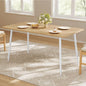 VASAGLE Dining Table, Dining Room Table for 4-6 People, Modern Farmhouse, for Kitchen, Quick Assembly, Heat-Resistant Surface, 29.5 x 55.1 x 29.5 Inches, Golden Oak and Cloud White UKDT100N01V2