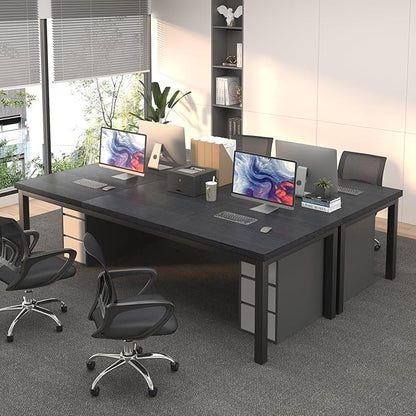 70.8 Inch Large Computer Desk, Long Gaming Table, Modern Two Person Desk Large Executive Office Desks, Double Desk at Home, Perfect for Work, Gaming, Studying, and Writing, Etc. Black.