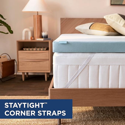Tempur-Pedic TEMPUR-Adapt + Cooling 3-Inch California King Mattress Topper Medium Luxury Premium Foam, Washable Cover, Medium Cooling Topper,White