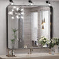 TokeShimi 36 x 36 Inch Wall Mirror Black Bathroom Vanity Mirror with Metal Frame Aluminum Alloy Soft Rounded Corner for Modern Farmhouse Wall Decor 1”Deep Set Design (Horizontal/Vertical)
