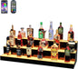 MESAlLUP Acrylic 40 Inch 3 Tier High Light LED Detachable Liquor Bottle Display Shelf with Remote Control, Mulit Color Lighting for Home Mini Bars, Restaurants & Party Use(Without Power Bank)
