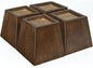 Sopicoz Wooden Furniture Risers Tapered Bed Risers (Brown 4pcs, 3 inch Pyramid)
