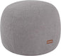 MeMoreCool Stuffed Round Pouf Ottoman Foot Rest, Floor Pouf Foot Stool with Soft Foam Chunk Filling, Small Round Ottoman Footstool Circle Footrest for Living Room, Light Grey