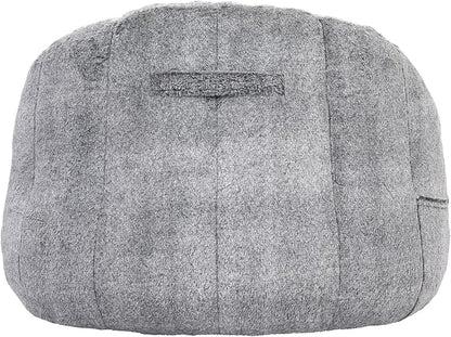 Furniliving Bean Bag Chair, Giant Bean Bag Chair Stuffed Floor Sofa for Adults Comfy Bean Bag Sofa with Back Support, Oversized Bean Bag Couch for Living Room Bedroom Office, Faux Leather, Dark Grey