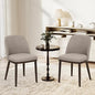 COLAMY Upholstered Dining Chairs Set of 2, Modern Kitchen Chairs with Back, Fabric Side Dining Room Chairs with Wood Legs for Kitchen Dining Room Restaurant, Camel
