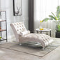 HomSof Modern Armless Velvet Chaise Lounge Indoor Chair with Solid Acrylic Legs