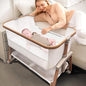 Baby Bassinet Bedside Sleeper, Portable Crib for Newborns, Adjustable 7-Height Auto-Lock, with Wheels, Soft Mattress & Breathable Mesh