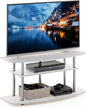 Furinno Frans Turn-N-Tube TV Stand for TV Size up to 43 Inch, 3-Tier, White Oak