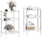 Tempered Glass Side Tables Set of 2 Acrylic End Table with 3 Storage Shelve transparent Bedside simplicity clear 3-Tier Nightstands small Spaces Office Bedroom Living Room Study Transparent ET-008TR3T