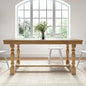 Bush Furniture Rectangular Dining Table, 67 inch Squire Trestle, Farmhouse Decor, Sterling Collection, Light Brown
