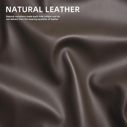 Signature Design by Ashley Leesworth Modern Leather Match Power Reclining Sofa with USB Ports, Dark Brown