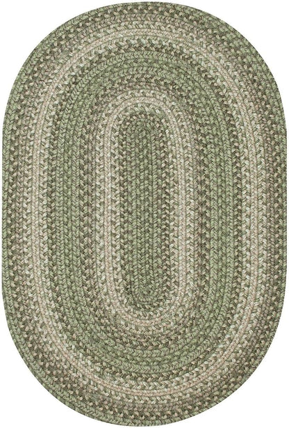 Homespice Grassland Braided Oval Area Rugs 4x6' - Country Style Jute Braided Rugs for Bedroom and Living Room