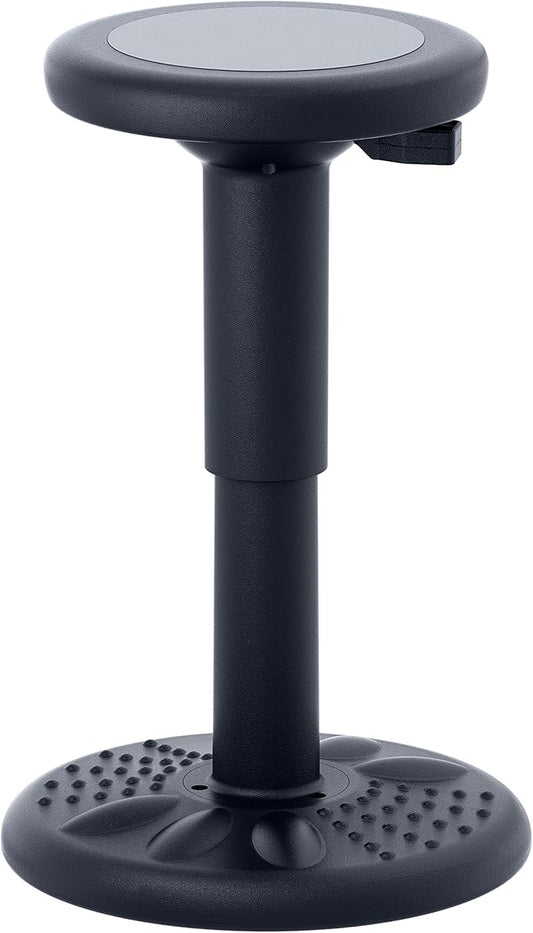 ActiveChairs Adjustable Wobble Stool, Flexible Classroom Seating, Improves Focus, Posture and Helps ADHD/ADD, Sensory Chair, Active Fidget Chairs Adjusts from 16.65" to 23.75" Ages 13-18 Black