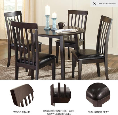 Signature Design by Ashley Hammis Rake Back Dining Room Chair, Set of 2, Dark Brown