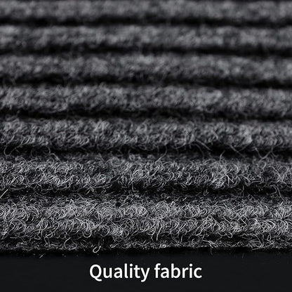 TANYOYO 3' X 10' Commercial Grade Door Floor Mat Brush Step Entrance Mat Vinyl Backed Utility Doormat Heavy Duty Floor Rugs Commercial Outdoor Carpet Indoor Entrance Mat，Grey