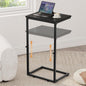 Vagusicc C Shaped End Table for Couch, 33.2'' Extra Tall C Table Adjustable Height Side Table, Small Side Table for Small Spaces, Couch Tables That Slide Under, Tv Tray Table for Living Room, Black