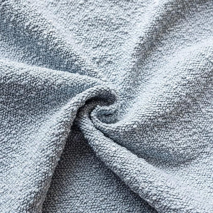 Foindtower Set of 2, Decorative Textured Boucle Throw Pillow Covers Accent Solid Pillow Cases Neutral Soft Cozy Couch Cushion Case for Chair Sofa Bedroom Living Room Home Decor 16 x 16 Inch Light Blue