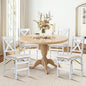 COLAMY Folding Dining Chairs Set of 4 – White Wooden Dining Room Chairs for Small Spaces, Pre-Assembled, Space Saving Kitchen & Dining Room Furniture, Indoor Outdoor Use