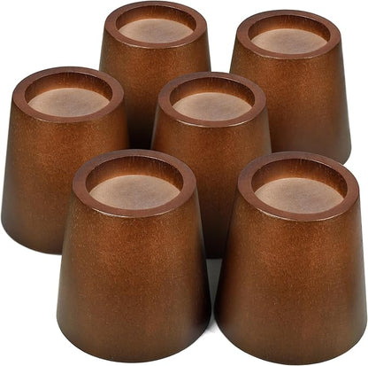 Sopicoz Wooden Bed Risers 3 Inch Round Furniture Risers Set of 6, Heavy Duty Wood Bed Lifts Risers for Bed Frame, Table, Sofa, Couch, Desk, Dresser