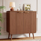 Sideboard Buffet Cabinet with Storage, 2 Doors Wood Entryway Cabinet, Modern Accent Cabinet with Solid Wood Feet & Adjustable Shelves, Multifunctional Console Table for Living Room, Kitchen, Hallway