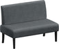 Yaheetech Small Mini Sofa Couch Armless Loveseat Futon for Bedroom, Corduroy Fabric & Easy Assembly, for Small Spaces Living Room,Dorm,Office,Apartment, Dark Grey