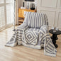 STACYPIK Boho Grey Sofa Cover Furniture Protector Couch Soft with Tassels for Kids Jacquard Triangle Couch Cover for Loveseat Cover Reversible Non Slip Sofa Cover Pets Dogs Friendly Home Decor-71X71IN