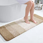 OLANLY Bathroom Runner Rugs 47x17, Extra Soft Absorbent Microfiber Bath Rugs, Rubber Backing, Quick Dry, Machine Washable Bath Mats for Bathroom Floor, Tub and Shower, Home Decor Accessories, Tan