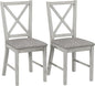 Solid Wood Dining Chairs, Part of Dining Table Set, Mix and Match Table, Chairs Sold Separately for Dining Room, Kitchen, Grey