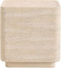 COSIEST 14.4" Outdoor Side Table, Rectangular Concrete End Table for Patio Small Outdoor Coffe Tables, Garden Stool Accent Table for Livingroom, Porch, Deck, Balcony & Beach，Sandy Yellow