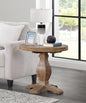 Martin Svensson Home Napa Solid Wood Pedestal End Table, Driftwood