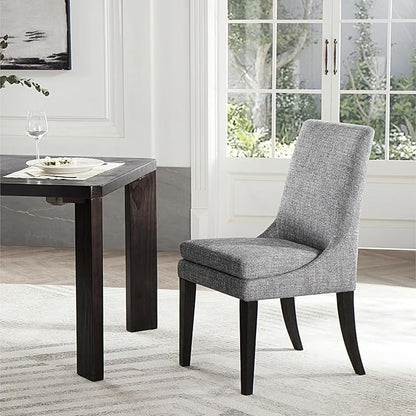 Upholstered Dining Chairs Modern Sidechair Performance Fabric High Back Armlesschair for Diningroom Kitchen,Dark Grey,Set of 4(2 Box)
