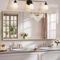 YIROMAN Bathroom Mirror 60"x30", Large Brushed Gold Bathroom Mirror for Over Sink with Aluminum Frame, Rectangular Vanity Mirror with Right Angle, Wall Mirror Hangs Horizontal or Vertical