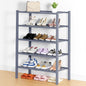 Smiry Shoe Rack, 5 Tier Thick Bamboo Shoe Organizer, Stackable Free Standing Wooden Shoe Storage Shelf for Closet, Entryway, Front Door Entrance, Grey