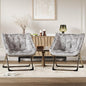 Comfy Chair for Adults, Foldable Living Room Chairs, Soft Faux Fur Folding Lounge for Bedroom Living Room Dorm Rooms, Flexible Reading Chair for Teens (2, Gray, X-Large)