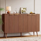 Sideboard Buffet Cabinet with Storage, 4 Doors Wood Entryway Cabinet, Modern Accent Cabinet with Solid Wood Feet & Adjustable Shelves, Multifunctional Console Table for Living Room, Kitchen, Hallway
