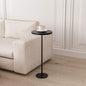 Round Pedestal Table Upgraded Side Black Drink with Weighted Base, Modern Cocktail Martini End Table for Small Space Sofa Couch Chair Living Room Bedroom Dorm Patio