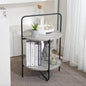 Mijas 2-Tier Side Table, Round End Table, A Stylish and Functional Addition for Home & Office, Perfect for Decor, Storage Solutions, and Enhancing Any Living Space (Cement)