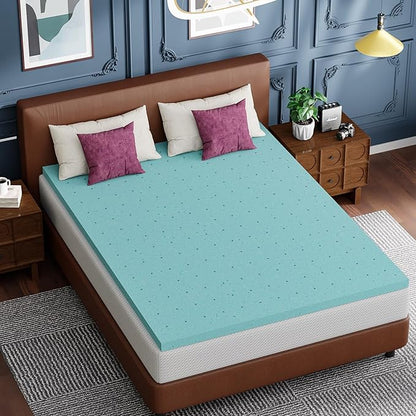 FDW | 8" Queen Mattress + 3" Cooling Mattress Topper | Gel Memory Foam | Medium Firm Feel | White | with Washable Cover for Cool Sleep and Pressure Relief | Bed in a Box, CertiPUR-US Certified
