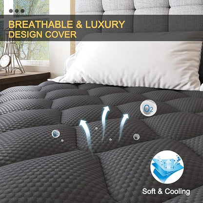 Queen Mattress, 10 Inch Hybrid Mattress Euro Top Medium Firm for Back & Lumbar Support, 100 Night Trial, Individual Pocket Spring Mattresses for Motion Isolation & Pressure Relief