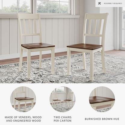 Signature Design by Ashley WhiteOwing Dining Chair, Brown/Cottage White