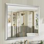 40x36 Inch Silver Bathroom Mirror for Wall, Thick Metal Framed Rectangle Mirrors for Over Sink, Bedroom, Living Room, Entryway, Anti-Rust, HD Tempered Glass