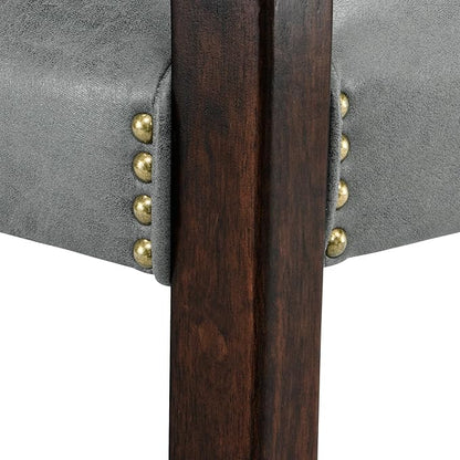 LEEMTORIG Large Dining Chairs with Casters and Arms, Rolling Dining Chairs with Wheels, Accent Game Chairs, Boss Caption's Chairs, 26"D x 25.2"W x 31.5"H, Espresso Legs & Dark Grey Fabric SY-318-GY