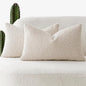 Foindtower Pack of 2 Textured Boucle Throw Pillow Covers Accent Solid Lumbar Pillow Cases Cozy Soft Decorative Couch Cushion Case for Chair Sofa Bedroom Living Room Home Decor, 12 x 20 Inch,Beige