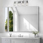 BONEWEI Silver Bathroom Mirror,36x48 inch Wall Mirror for Bathroom Wall Mounted,Large Rectangle Mirror for Bathroom Over Sink,Modern Metal Frame for Living Room,Bedroom Entryway,Horizontal/Vertical