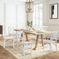 COLAMY Folding Dining Chairs Set of 6 – White Wooden Dining Room Chairs for Small Spaces, Pre-Assembled, Space Saving Kitchen & Dining Room Furniture, Indoor Outdoor Use