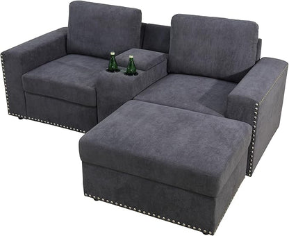 Modular Sectional Sofa Living Room Ottoman, U-Shaped Modern Couches for Living Room, Bedroom, Office